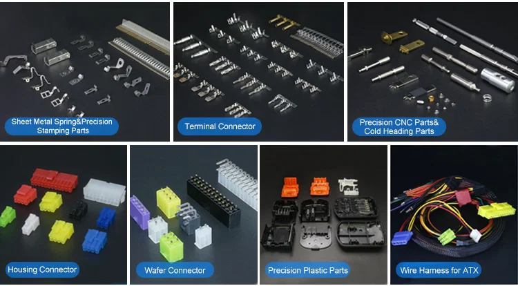 PCB 焊接端子连接器，黄铜公端子连接器，OEM 精密冲压端子连接器