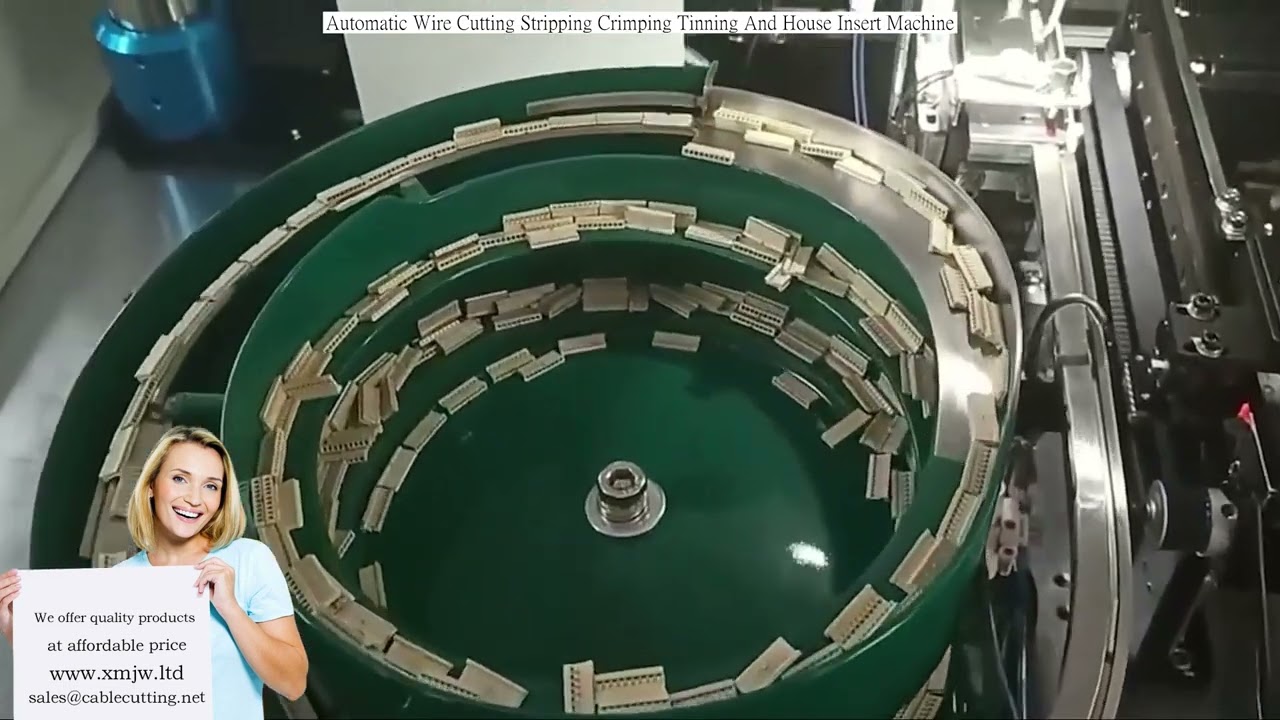 全自动电线裁切剥皮压接搪锡插壳一体机