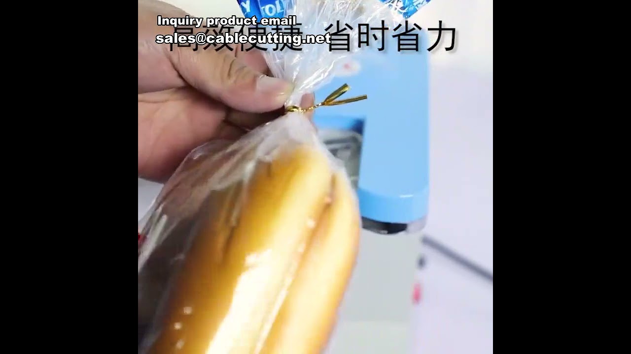 面包袋自动打包扎口机 | 食品面包包装设备高效演示