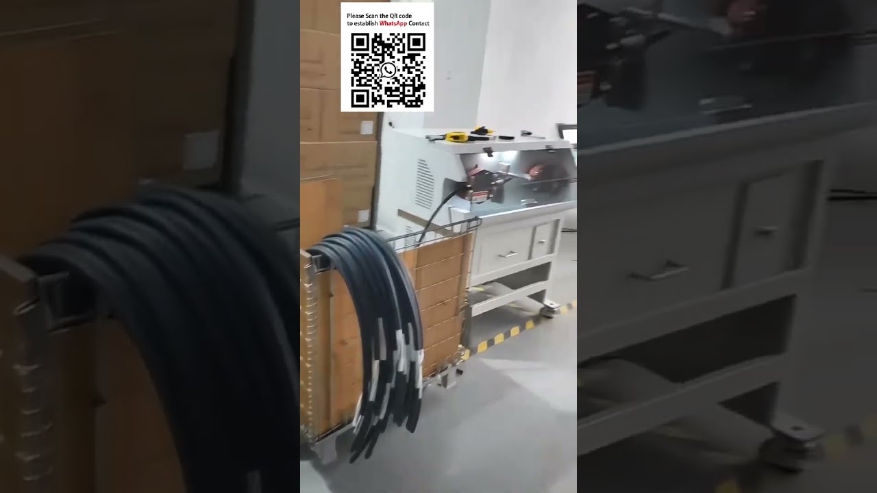 重型150mm²电动汽车电缆全自动加工线：放线、裁切、剥皮一体化