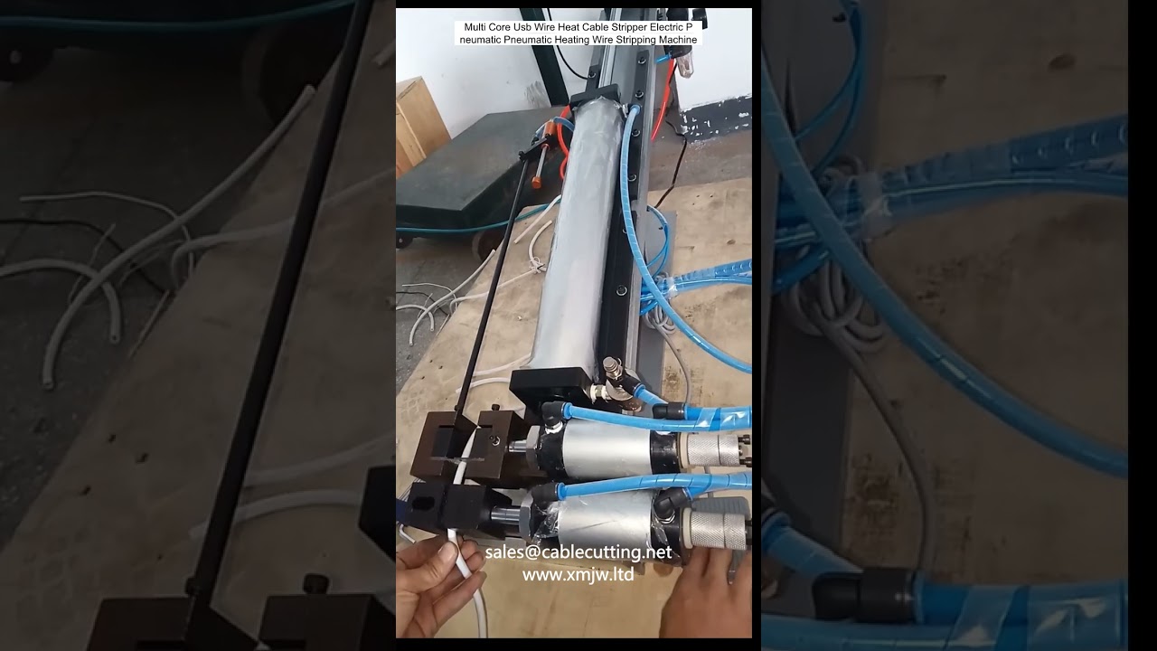 Multi-Core USB Wire Heat Cable Stripper Electric & Pneumatic Heating Wire Stripping Machine