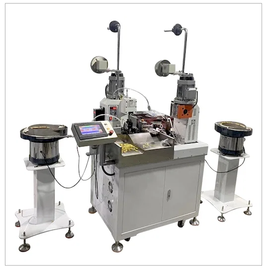 自动双头振动盘压接机